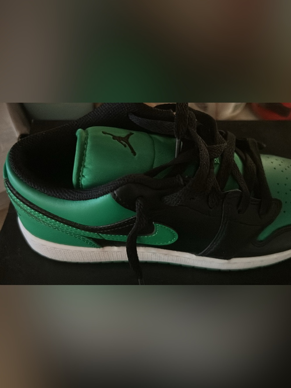 Jordan Kids Low Top Sneakers in Green and Black